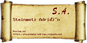 Steinmetz Adrián névjegykártya